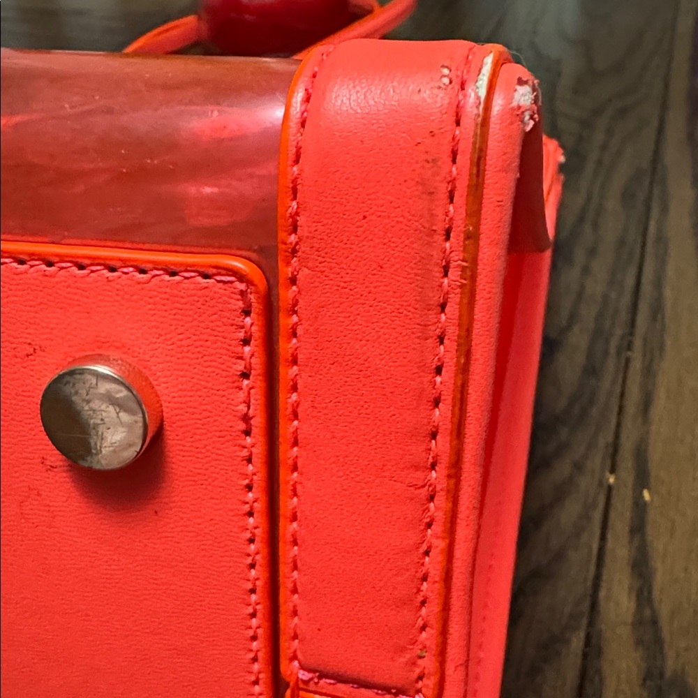 kate spade Pink and Coral Clear Market Tote with Zip Pouch - Picture 9 of 14